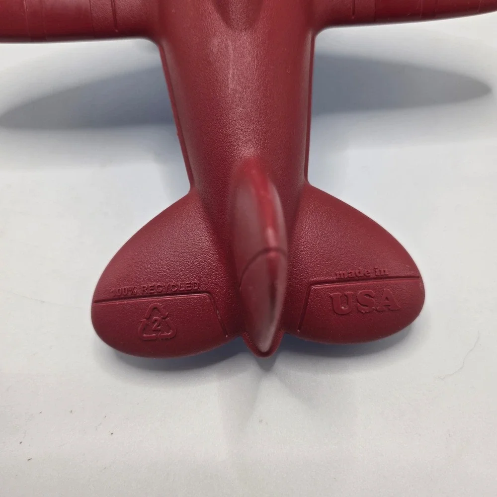 Green Toys Airplane Kids Red Blue Recycled Plastic Prop Plane Eco Friendly USA